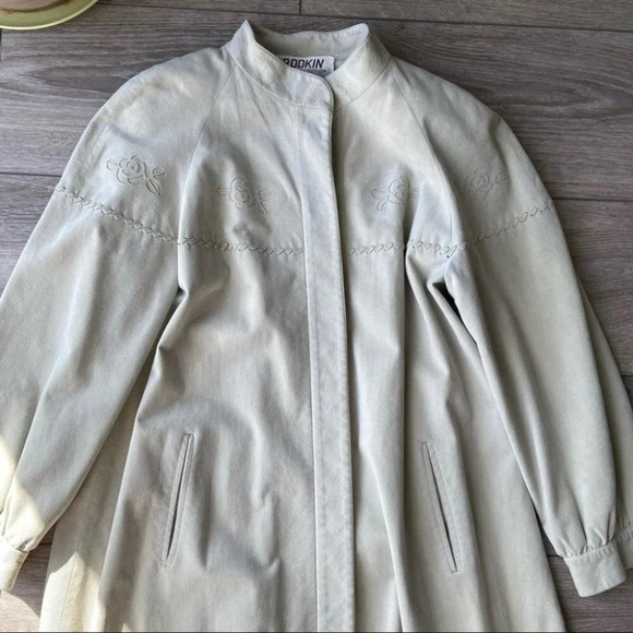 Vintage Brodkin  Ultrasuede Embroidered Overcoat Union Tag - Picture 7 of 15